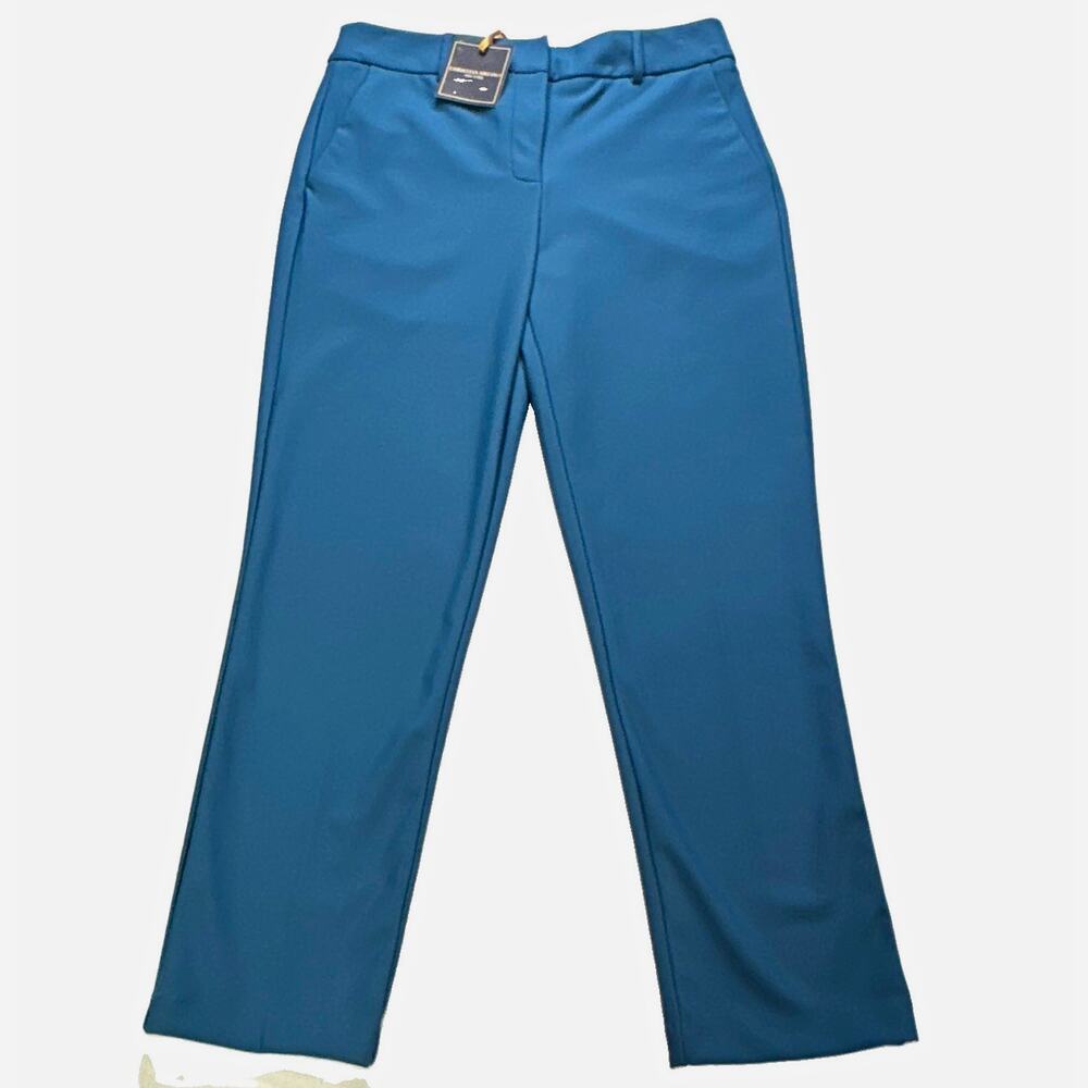 Christian Siriano Women’s Size 8 Teal Blue Stretch Straight Leg Pants NWT